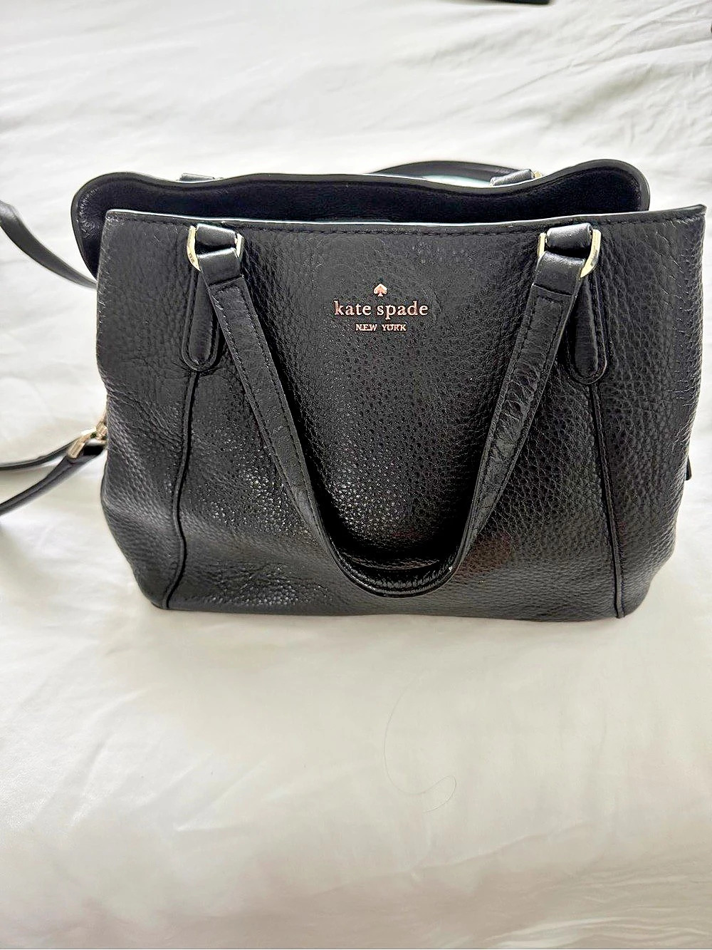 Kate Spade Leather-Look Tote in Black